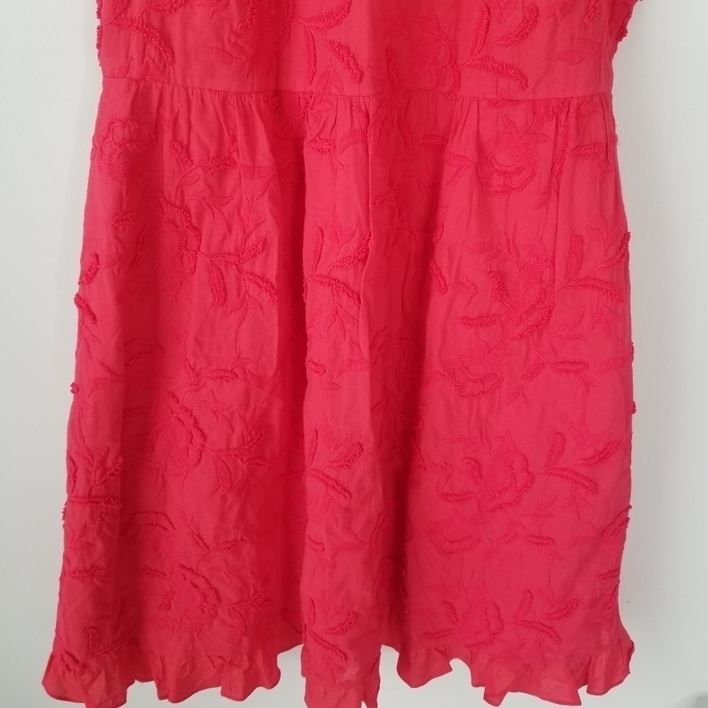 Ted Baker Lorene Halter Neck Fit & Flare Dress Red Size 3 Embroidered - Picture 16 of 16